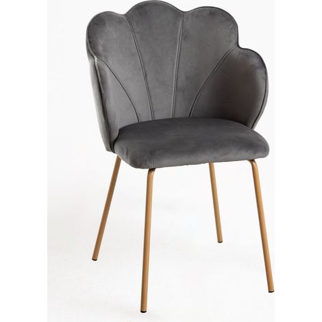 Sillas Comedor - Silla Goly Terciopelo - Gris