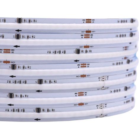 Jandei - Tira led COB 24V RGBIC Pixel. 720 led/metro. 5 metros. 14,4W/m. Corte cada 5 cm. 20 IC/m. IP20 (1/5)
