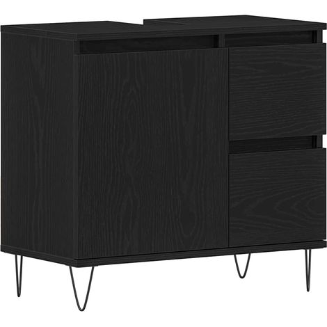 Maison Exclusive - Meuble de Lavabo de Salle de Bain Chêne noir 65 x 33 x 60 cm