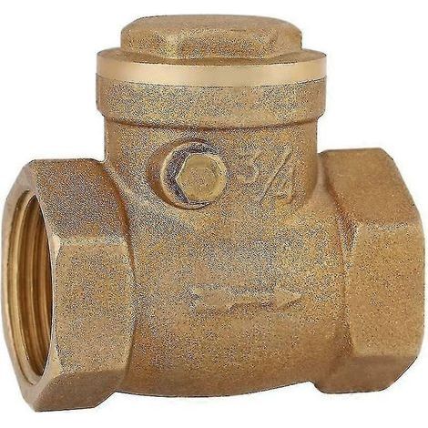 Robinet de réservoir de collecte d'eau 1 pièce clapet anti-retour, clapet anti-retour pivotant dn20 3/4 femelle laiton clapet anti-retour unidirectionnel à trois voies [MI] (1/5)