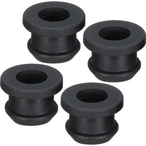 4Pcs Bouchon à Œillet Diamètre de Montage 10.5mm ID 7.5mm Noir (1/5)