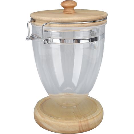 Bocal transparent pour grains de café, thé, sucre, noix, rangement alimentaire hermétique, grand format 1300mL (1/5)
