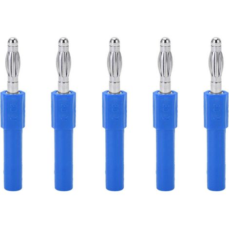 4-mm-Bananenstecker-Adapter, starke Verbindung, gute Leitfähigkeit, Konvertierungsstecker für industrielle Instrumente (BLAU) (1/4)