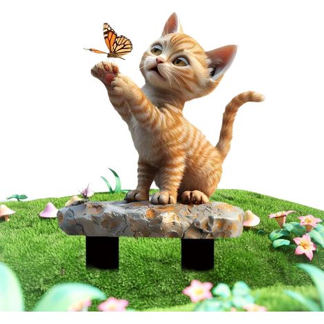 für Katzen Pfosten für Tiere 2D Acryl Ornament mit jagender