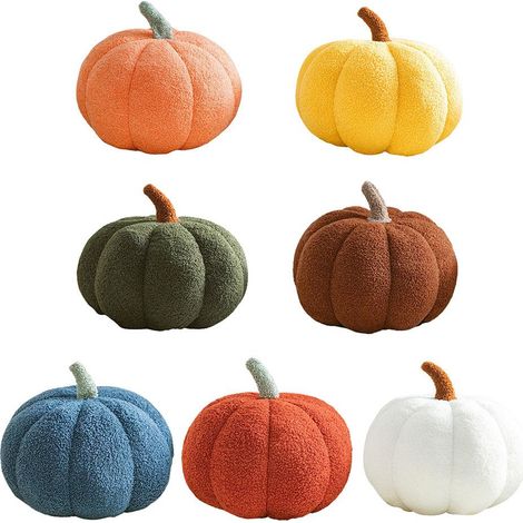 Plüschkissen – Halloween- und Thanksgiving-Deko – Niedlicher Kürbis – Orange – 28 cm – PP-Baumwolle (1/5)