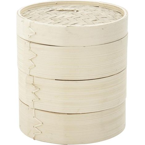 Cuit vapeur en bambou 3 étages (1/4)