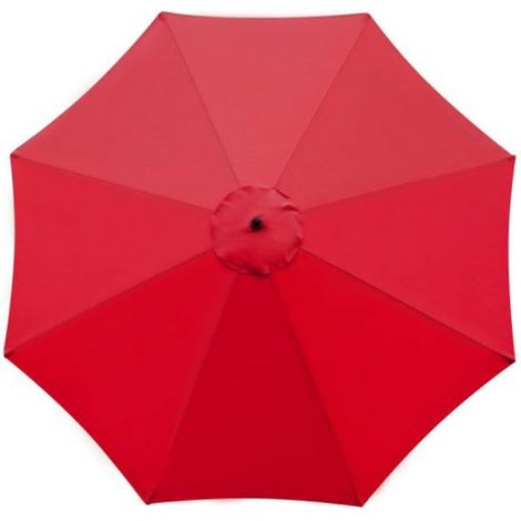 Auvent de remplacement pour parasol de terrasse, 9,8 pieds, 8 nervures, couverture supérieure de cour de marché, facile à installer, rouge