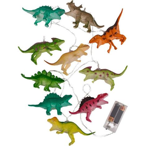 1 Guirlande lumineuse 10 LED dinosaure 150 cm pile AA décoration chambre enfant intérieur (1/5)