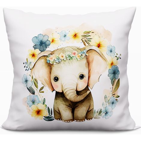 Coussin décoratif enfant éléphant 40x40
