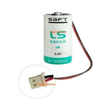 Saft batteria litio 3,6V 7,2Ah compatibile Beghelli Intelligent 8696 - LS26500SX