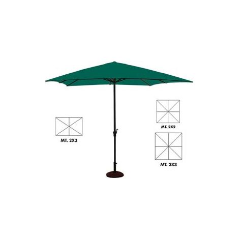 OMBRELLONE IN METALLO CON MANOVELLA  cm.200x300 palo ø mm.38 a 6 stecche    VETTE