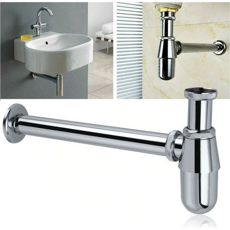 Siphon À Bouteille - 1 1/4 Pouces - Diamètre Tuyau 31 76 Mm - Longueur 300 Mm - Hauteur Réglable - Diamètre Rosoncino 62 Mm - 1 Pièce (1/5)