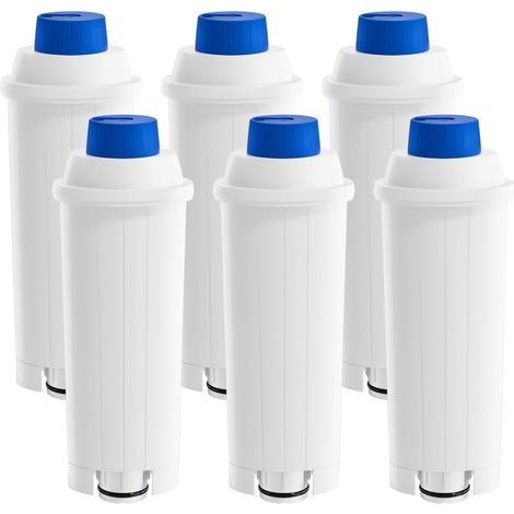 Lot de 6 filtres à eau de remplacement pour machines à café Delonghi - Compatibles avec Delonghi Magnifica S, Dinamica, Eletta Explorer, ECAM, ETAM, BCO, filtre DLSC002 - Filtre à eau pour (1/5)