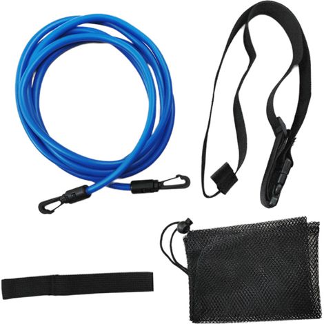Élastique de natation pour l'entraînement de résistance, bande de résistance avec fixation élastique 3M et harnais en mousse ajustable, accessoires de natation durables. (1/5)