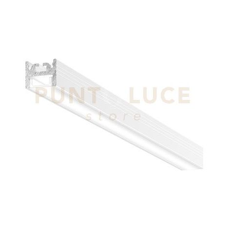 RIGA G - PROFILO IN ALLUMINIO SEZIONABILE PER INSTALLAZIONE PARETE/SOFFITTO/SOSPENSIONE PIU STAFFE CON DIFFUOSRE MT2 COLORE BIANCO