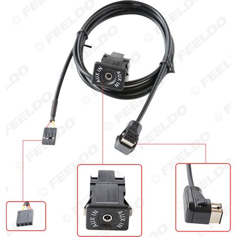 Compatible avec la prise de câble AUX Pioneer P99 P01, le connecteur d'interface AUX et le câble adaptateur AUX.