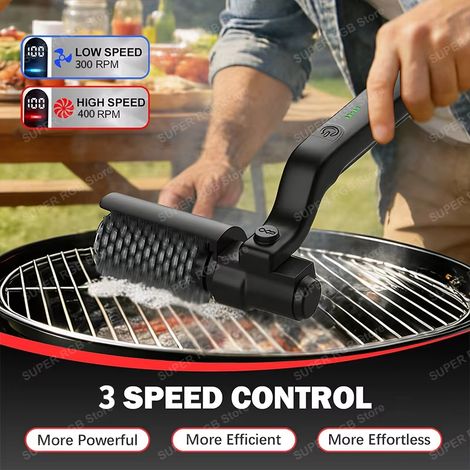 Outil de Nettoyage Électrique pour Gril et Barbecue – Brosse Rotative Sans Fil Rechargeable, 3 Vitesses, Angle Ajustable, Cadeau Idéal pour Papa et Homme (1/5)