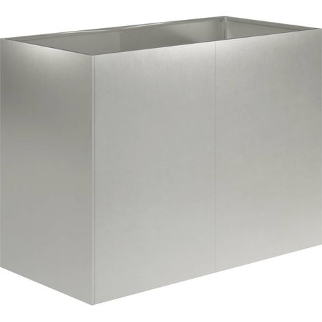Vaso da giardino Argento 80 x 40 x 60 cm Acciaio Inox vidaXL (1/5)