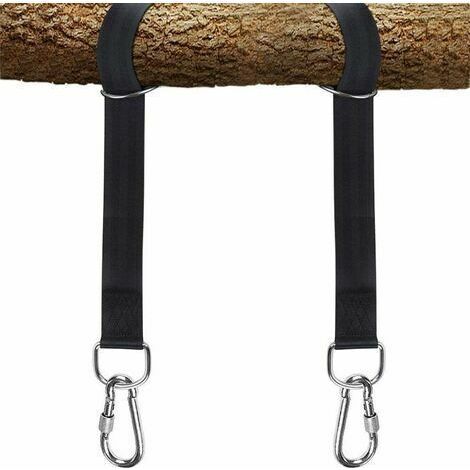 Gear Kit De Sangles De Suspension Pour Balançoire D'Arbre – Installation Facile Et Rapide – Sangles Extra Longues De 1,5 M Pouvant Contenir 900 Kg – Mousqueton À Verrouillage Plus Sûr, Parfait Pour Le