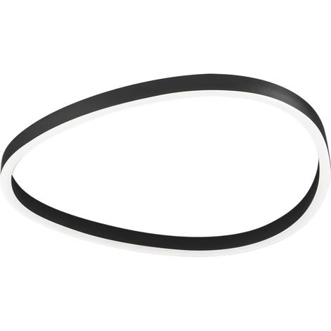 Ecaris P/M Lampada a soffitto 50W+10W LED 3100-3200lm CCT 3000K/4000K Dimmerabile in Alluminio Nero Satinato - Gealuce (1/3)
