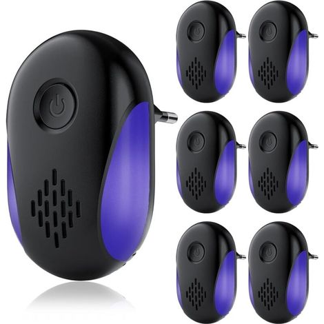 6 Pack Upgraded Ultrasonic Pest Repeller,mice repellent for Plug-In,Bug Repellent for Indoor Pest Control for Mice, Mosquitoes, Spiders, Cockroaches, Ants, Flea, Vermin Harmless to Pets and Human (1/4)