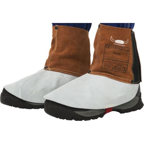 Polainas para soldador WELDAS con bajo para el zapato Lava Brown