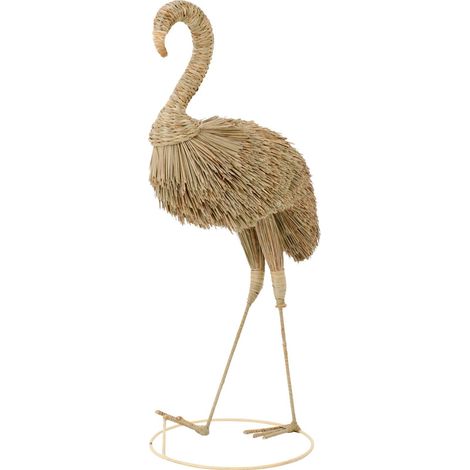 Flamant rose décoratif en fibres naturelles - Naturel (1/3)