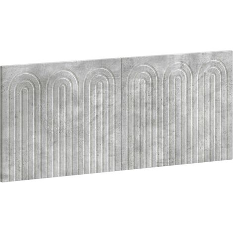 Tête de lit murale ALKMAAR Gris béton Bois d'ingénierie vidaXL (1/5)