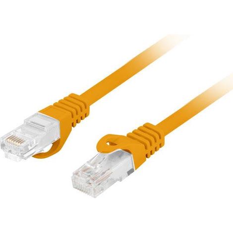 Cable de conexión UTP Lanberg Cat.6 de 2 m LSZH CU Fluke aprobado Naranja (1/3)