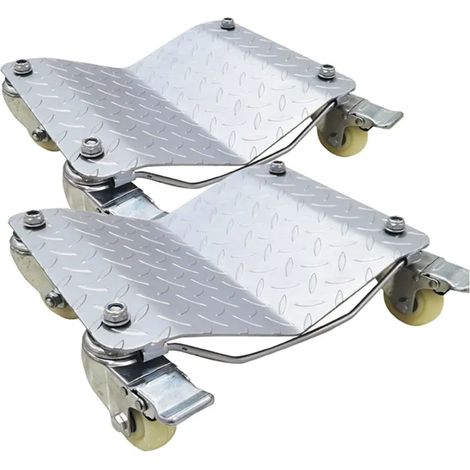 Car Tyre Skate Wheel Dolly x2 (1500LB Heavy Duty Vehicle Positioning Trolley)