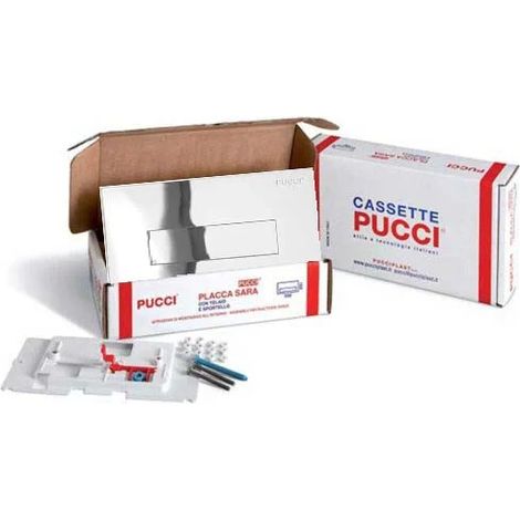 KIT SARA MONO TASTO TELAIO + PLACCA CM.28  Sp.1,0 Cromata     PUCCI
