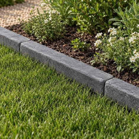 Bordure de jardin Ardoise Noire - 50x8x6 cm - À l'unité - Ti'ma Stone (1/5)