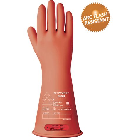 Ansell RIG014R120 Naturlatex Elektrikerhandschuh EN 60903, EN 21420:2020 1 Paar (1/3)