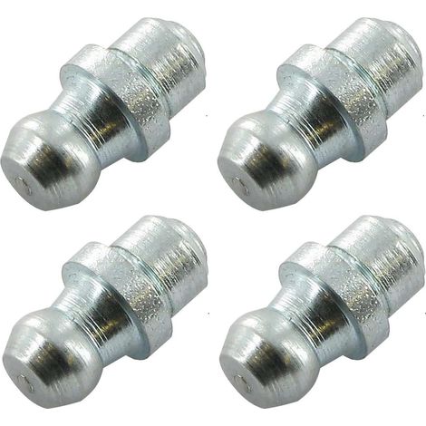 Cyclingcolors – Lot de 4 graisseurs à frapper M6 angle 180° – Embout graissage pour pompe à graisse manuelle hydraulique – Tracteur engin agricole