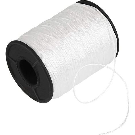 Cordón trenzado para persianas de 150 yardas, cordón de polietileno blanco de 1 mm de diámetro para persianas venecianas, cortinas de lamas de aluminio, persianas de lamas, jardinería y manualidades. (1/5)