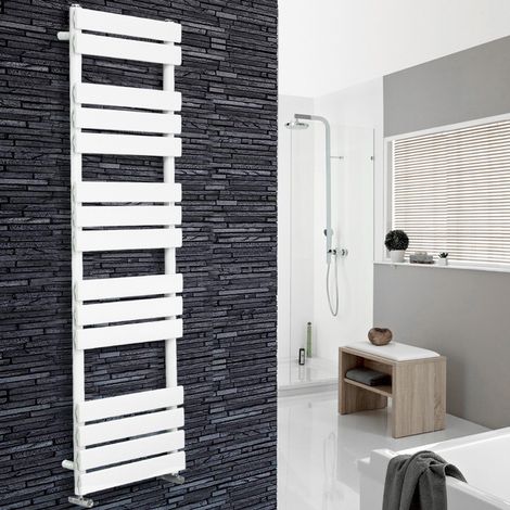 WarmeHaus Flat Panel Bathroom Heated Towel Rail Ladder Radiator Warmer -1600x450mm White (1/5)