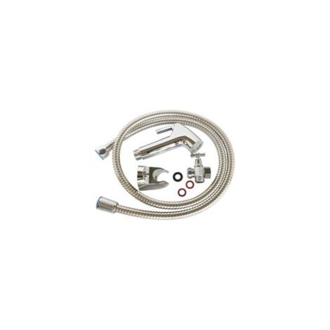 SOMATHERM FOR YOU, Bidet-Sprühkopf: 3-Wege-Ventil aus verchromtem Messing, ABS-Sprühkopf, 1,2 m Schlauch, Wandhalterung und Befestigungsmaterial. Einfache Installation für optimalen Komfort – Crezuo