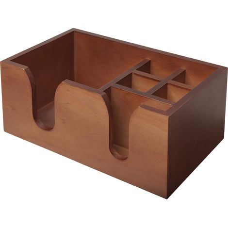 Bar Caddy - Rangement pailles et serviettes - Bois