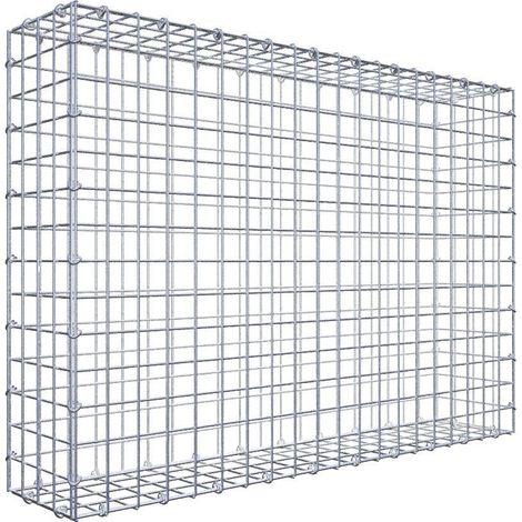 Gabiondeco - Gabion 100 cm x 70 cm x 20 cm (L x H x P). mailles 5 x 5 cm. Fermeture par anneaux en c - Made in Germany (1/5)