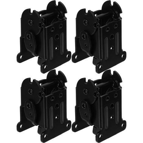 Healeved Lot de 4 charnières pliantes en acier inoxydable avec mécanisme à ressort pour pieds