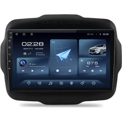 DISCORAMA® AUTORADIO ANDROID 4/64GB PER JEEP RENEGADE 2016-2022 STEREO AUTO TOUCH 9″ WIFI NAVIGATORE