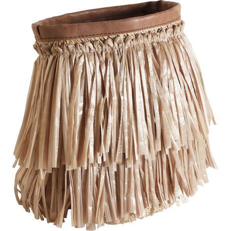 Panier Boho Chic en Fibre Naturelle - Beige doré naturel (1/5)