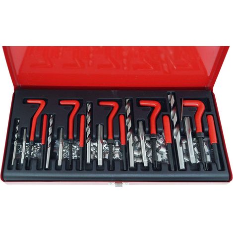 KIT RIPARAZIONE FILETTI - 131pz - ELICOIDI - RIPRISTINA FILETTATURE