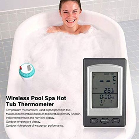 Kabelloses Poolthermometer, schwimmendes Wasserthermometer für Whirlpools im Innen- und Außenbereich (1/3)