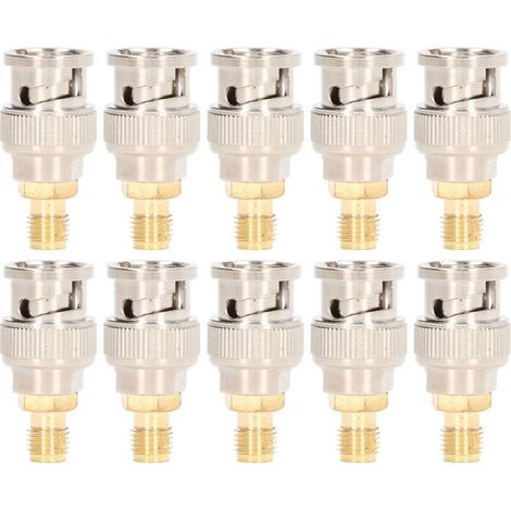 Kit di conversione per strumenti, 10 pezzi, adattatore coassiale RF, connettore da SMA femmina a BNC maschio (1/4)