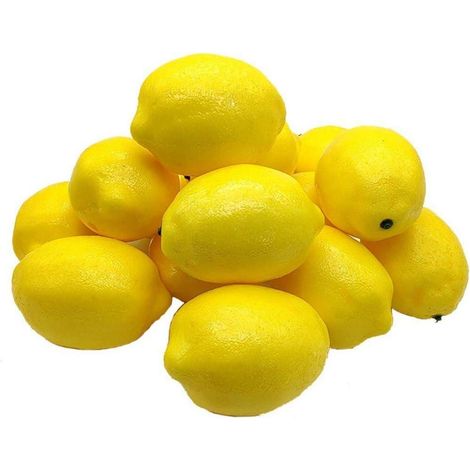 Künstliche Zitronen 15 Stück 10x7cm Gelb Küchen Deko Obst Schaum Zitrone (1/5)