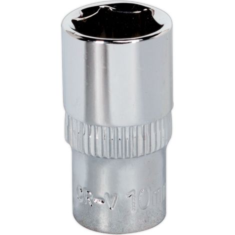 Sealey SP1410 Premier Fully Polished Socket 1/4"Sq Drive 10mm