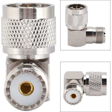 Adaptateur coaxial coudé N mâle vers M femelle pour connecteur UHF