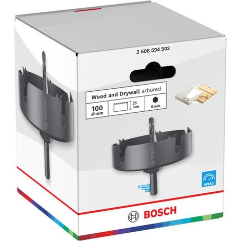 Bosch Lochsäge mit Aufsteckhalter Wood and Drywall, 100 x 25 mm