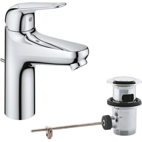 Mitigeur lavabo monocommande GROHE Swift chrome taille M bec moyen économique jusqu’à 5 l/min (1/5)